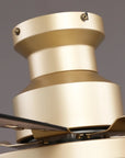 52" Auren Modern Brass Flush Mount LED Ceiling Fan with Reversible Blades