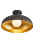 Industrial 1-Light Flush Mount Ceiling Light - IPLUS Lighting