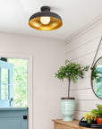 1-Light Industrial Flush Mount Ceiling Light - ParrotUncle