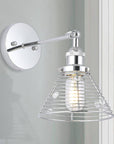 1-Light Modern Silver Wall Scone Light - ParrotUncle