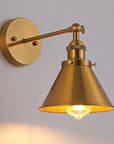 Rhem 1 Light Brass Wall Sconce Light - IPLUS Lighting