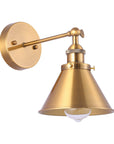 1-Light Rhem Brass Wall Sconce Light - ParrotUncle