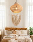 14" Xavier Bohemian Rattan Pendant Light