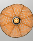 16" Verne Bohemian Rattan Pendant Light