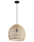 16" Virgil Bohemian Rattan Pendant Light