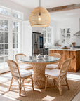 16" Virgil Bohemian Rattan Pendant Light