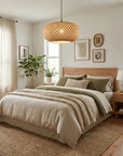 16" Yehudi Bohemian Bamboo Pendant Light