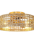 18 Inch Rattan Farmhouse Gold Ceiling Fan