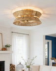 18" Reuben Bohemian Flush Mount Ceiling Fan