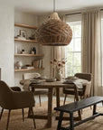 19" Tyrone Bohemian Rattan Pendant Light