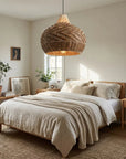 19" Tyrone Bohemian Rattan Pendant Light