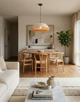19" Webster Bohemian Rattan Pendant Light
