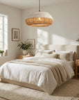 19" Webster Bohemian Rattan Pendant Light