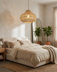 19" Winston Bohemian Rattan Pendant Light