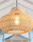 19" Winston Bohemian Rattan Pendant Light