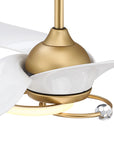 52" Elma Vintage Gold Crystal LED Ceiling Fan