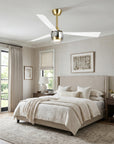 52" Noxis Cylindrical Glass Antique Copper Ceiling Fan