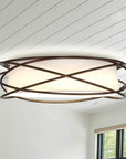 20" Modern Brown LED Flush Mount Ceiling Light - ParrotUncle