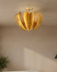 Elvira 6 Light Farmhouse Golden 19 Inch Semi Flush Ceiling Light