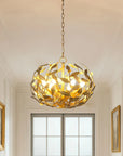 20 Inch 6 Light Golden Chandelier for Dining or Living Room - IPLUS Lighting