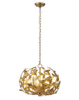 20 Inch 6 Light Golden Chandelier for Dining or Living Room - IPLUS Lighting