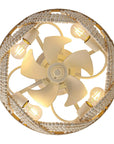 20" Farmhouse Wooden Beads Smart Ceiling Fan