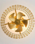20" Lance Golden Crystal Ceiling Fan