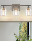 22" Renata 3-Light Brush Nickel Mirror Vanity Light - IPLUS Lighting