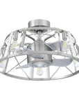 23" Modern Satin Nickel Fandelier