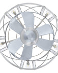 23" Modern Satin Nickel DC Motor Reversible Fandelier