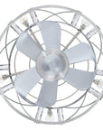 23" Modern Satin Nickel Fandelier