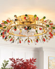 23" Clara Crystal Flush Mount Ceiling Fan