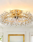23" Clara Crystal Flush Mount Ceiling Fan