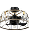 23" Modern Satin Nickel Fandelier