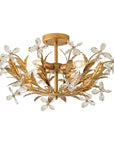 24" Quintion Crystal Ceiling Light