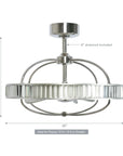 27" Crystiron Crystal Ceiling Fan