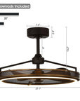 27" Jarpur Industrial Ceiling Fan with light