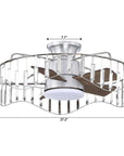 27" Modern Brush Nickel Reversible Ceiling Fan