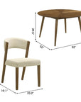 Harlow 5-Piece Walnut Round Dining Set