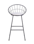 Veya Set of 2 Modern Metal Bar Stools with Cushions