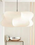 Wabi-Sabi Cloud Pendant Light White Cocoon Silk Fabric - IPLUS Lighting
