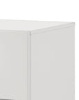 Stoholm White 2-Drawer Nightstand with Crystal-Style Handles