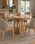 Sorelle 5-Piece Modern Oak Round Dining Set