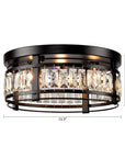 Modern Crystal 3 Light Flush Mount Ceiling Light - IPLUS Lighting