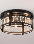 Modern Crystal 3 Light Flush Mount Ceiling Light - IPLUS Lighting