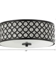 Modern LED 3-Light Flush Mount Ceiling Light with Crystal - IPLUS Lighting