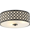 Modern LED 3-Light Flush Mount Ceiling Light with Crystal - IPLUS Lighting
