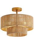 Traditional 3-Light Farmhouse Wabi Sabi Flush Mount Ceiling Light - IPLUS Lighting
