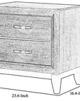 Lucien Contemporary Wood Nightstand with Spacious Drawers