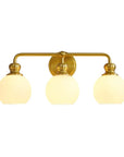 Irvine Gold Modern Frosted Glass 3-Light Vanity Light - IPLUS Lighting